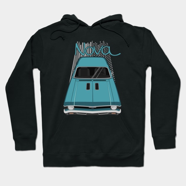 Chevrolet Nova 1969 - 1972 - turquoise Hoodie by V8social